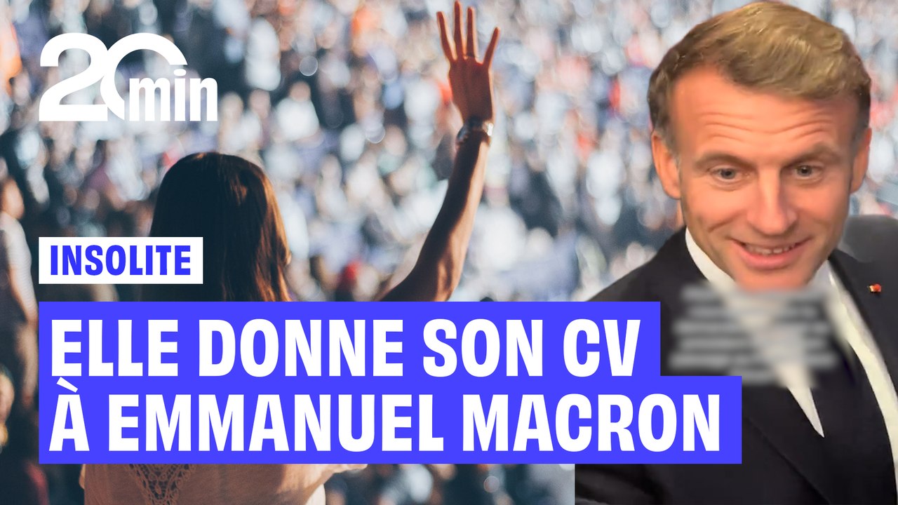 Une étudiante interpelle Emmanuel Macron pour lui demander un STAGE