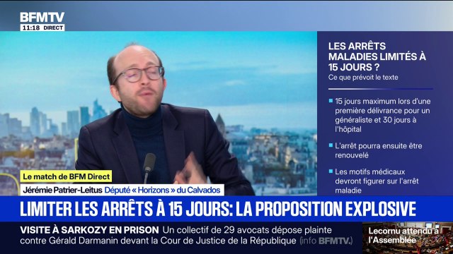 Limiter les arrêts maladie: On propose une logique d'accompagnement, pas de sanction , assure Jérémie Patrier-Leitus (Horizons)