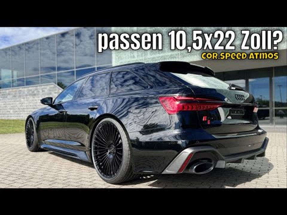Audi rs 6 avant (c8) auf 22 zoll cor.speed atmos und mit h&r gewindefedern