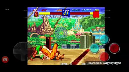 Fatal Fury 3 Bob Wilson vs Hon Fu fala de vitória do Bob Wilson em português Br