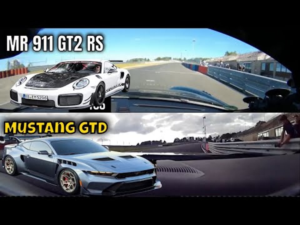 Duell auf der nordschleife: manthey racing porsche 911 gt2 rs vs. ford mustang gtd (volle runde)