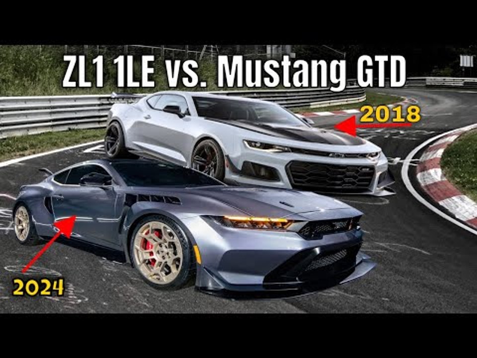 2018 Camaro ZL1 1LE vs. 2024 Ford Mustang GTD | Vergleich - volle Runde auf der Nordschleife