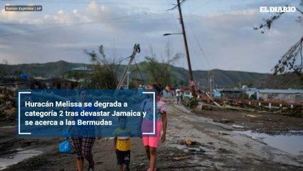 Huracán Melissa se degrada a categoría 2 tras devastar Jamaica y se acerca a las Bermudas