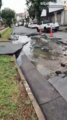 Chuva danifica asfalto na Avenida Sebastião de Brito, em BH