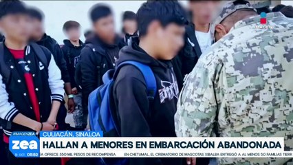 La Secretaría de Marina rescata a 28 menores abordo de embarcación abandonada