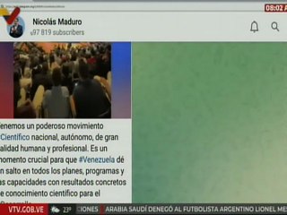 Pdte. Maduro: Tenemos un poderoso movimiento científico autónomo, de calidad humana y profesional