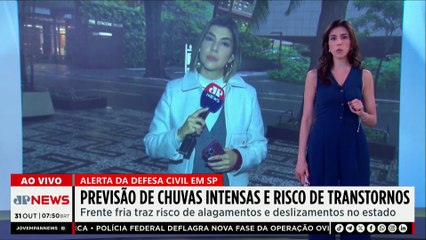 Defesa Civil alerta São Paulo para chuvas intensas até domingo (02)