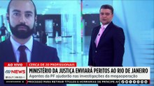 Ministério da Justiça envia peritos ao Rio para auxiliar em investigações