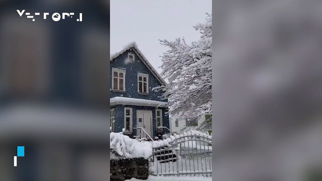 The city of Reykjavik (Iceland) receives a record snowfall for October