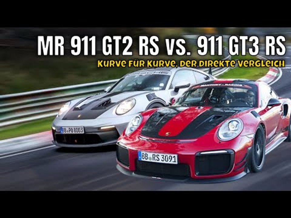 Manthey Racing Porsche 911 GT2 RS vs. Porsche 911 GT3 RS (992) | Nordschleife direktes Duell