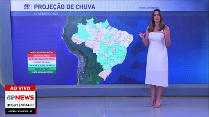 Previsão do Tempo: La Niña marca novembro com chuvas em todas as áreas do Brasil