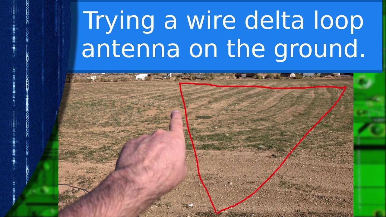 Ham Radio - Trying out a delta loop RX antenna on the ground