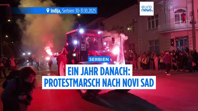 Ein Jahr nach dem Unglück in Novi Sad: Protestmarsch gegen Serbiens Regierung