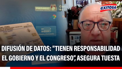 Difusión de datos personales en padrón electoral: "Tienen responsabilidad el Gobierno y el Congreso porque se sabía que iba a suceder", asegura Tuesta