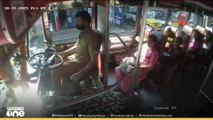 ഓടുന്ന ബസ്സിലേക്ക് തേങ്ങ വീണ് ഡ്രൈവർക്ക് പരിക്ക്