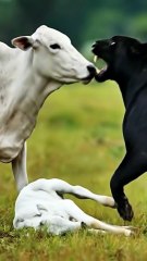 Brave Mother Cow Fights Black Tiger to Save Her Calf | Heart Touching Animal Story 🐄🐅