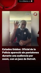 Estados Unidos: Oficial de la Policía apareció sin pantalones durante una audiencia por zoom, con un juez de Detroit.