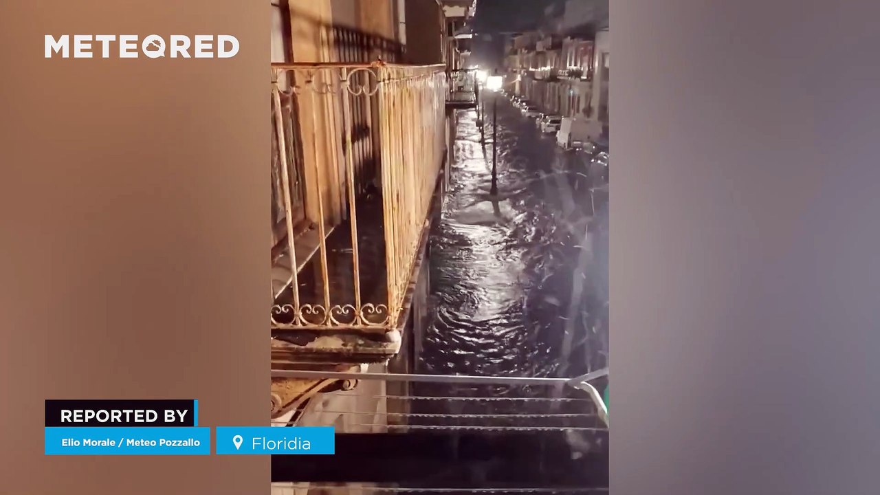 The streets have turned into rivers in several cities in southern Italy