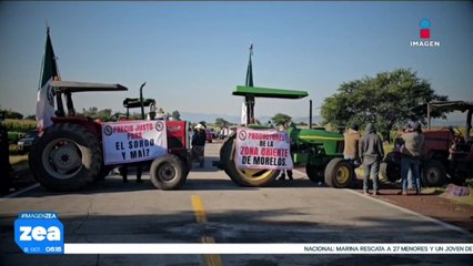 Productores agrícolas bloquean la caseta Cuatro Caminos en Guasave, Sinaloa