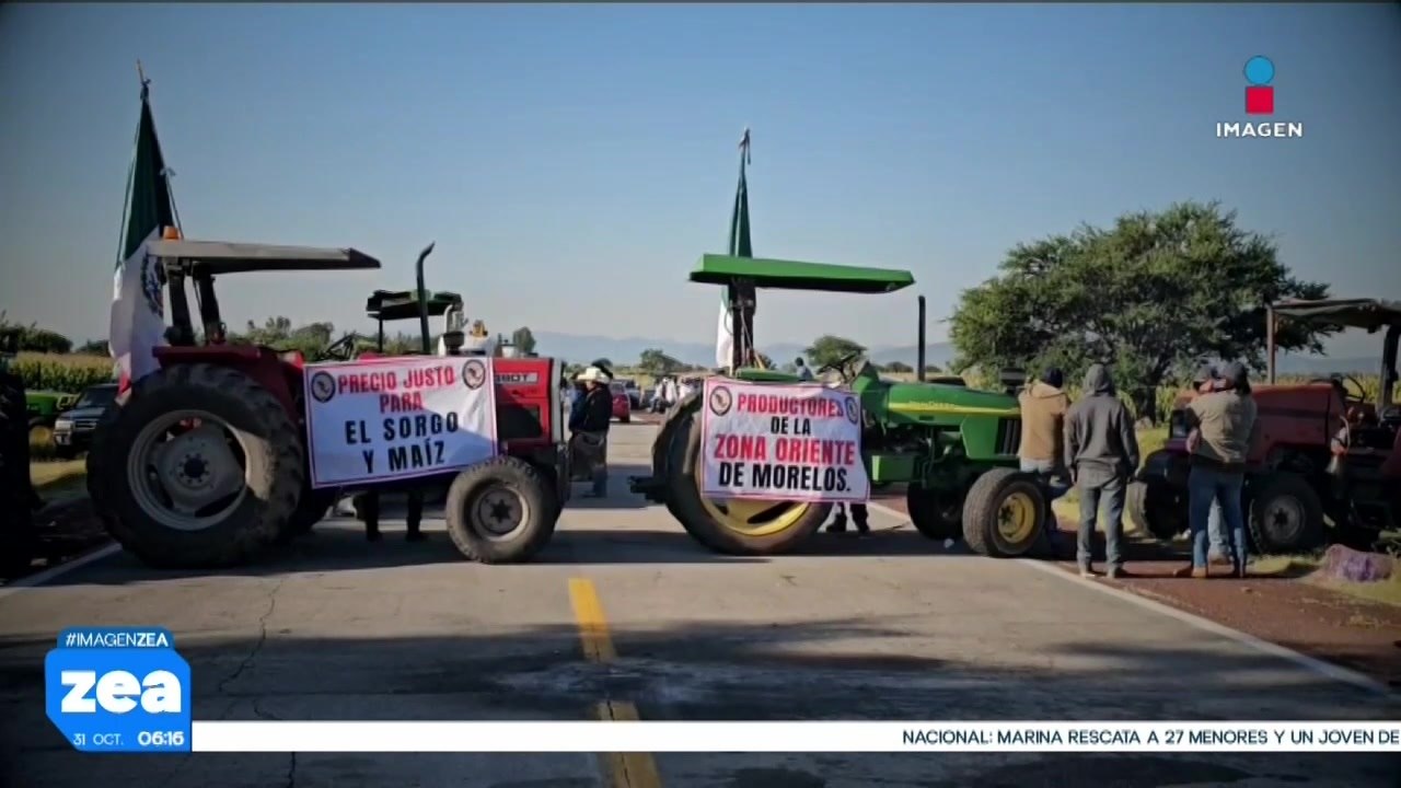 Productores agrícolas bloquean la caseta Cuatro Caminos en Guasave, Sinaloa
