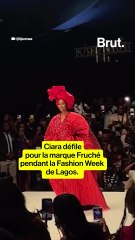 Ciara défile à la Fashion Week de Lagos.