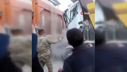 Mardin’de freni patlayan kamyon araca arkadan çarptı: 1 ölü