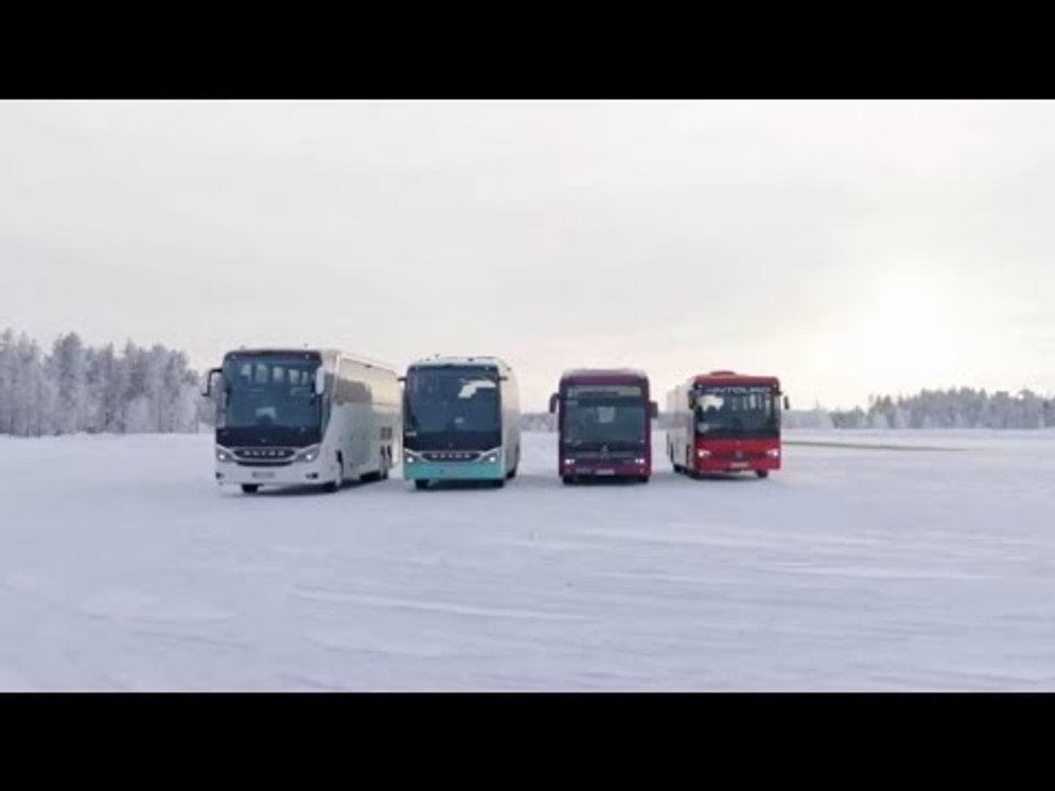 2025 eIntouro im Härtetest: Daimlers E-Überlandbus meistert Eis und Schnee