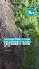 Comunitarios de Ocoa reclaman reparación definitiva del puente Curvo tras daños por tormenta Melissa