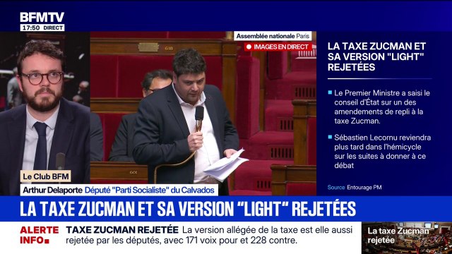 Taxe Zucman rejetée: On a le sentiment d'injustice , déclare Arthur Delaporte, député (PS)