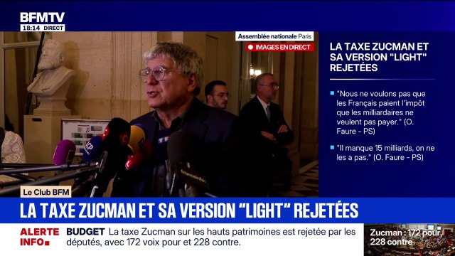 Taxe Zucman rejetée: Tout cela termine la comédie que nous vivons depuis une semaine comme quoi le gouvernement pourrait aménager son budget , fustige Éric Coquerel (LFI)