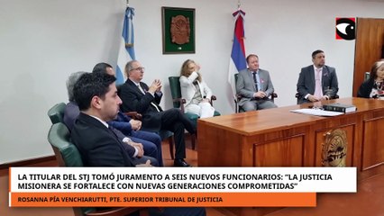 La titular del STJ tomó juramento a seis nuevos funcionarios