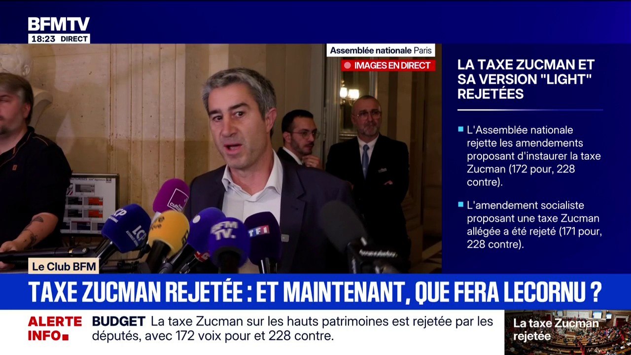 Taxe Zucman rejetée: "On assiste à une absence de compromis", déclare François Ruffin, député Debout!