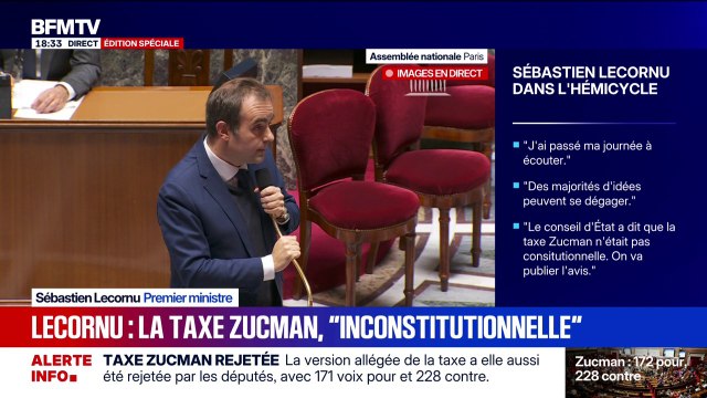 Sébastien Lecornu affirme que la taxe Zucman est inconstitutionnelle selon un avis du Conseil d'État