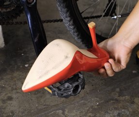 Pedal the bicycle... but make it fashion 👠🚲✨