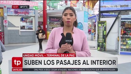 En la terminal de La Paz venden el pasaje a Santa Cruz hasta en Bs 300 cuando el precio no debería superar los 220