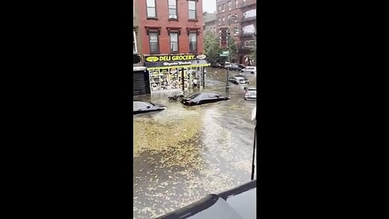 Parts of New York City under floodwater as torrential rain hits Big Apple