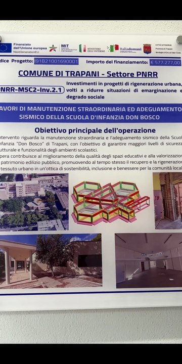 Trapani -  Ecco alcune immagini della nuova Scuola dell’Infanzia Don Bosco, (31.10.25)