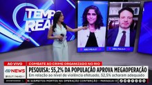 Pesquisa AtlasIntel: 55,2% apoiam megaoperação no RJ; Jesualdo e Monica analisam | TEMPO REAL