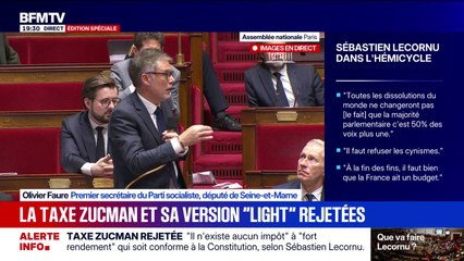 Olivier Faure (PS): "L'abandon du 49.3 n'exonère pas la recherche du compromis (...). Vous devez encore rechercher le compromis"