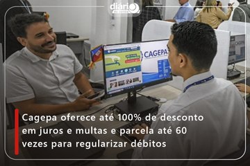 Cagepa oferece até 100% de desconto em juros e multas e parcela até 60 vezes para regularizar débitos