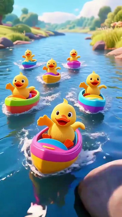 Ducks are swimming in the water 🌊(MP4)