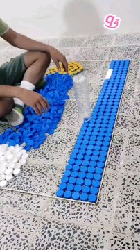 Built Egypt’s Great Pyramids 🏜️ in 3D using 1,872 bottle caps! ♻️How real does it look? 👀 #3d #3dart #pyramids #qamhani #shorts