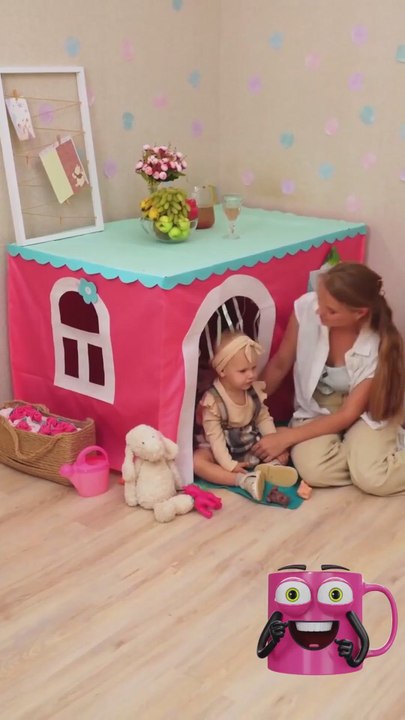 Baby’s first tea house — built by mom! 💕🏠✨ #reversevideo #diy