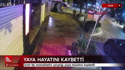 İzmir’de motosikletin çarptığı yaya hayatını kaybetti