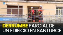 Evacuadas varias familias en Santurce tras el derrumbe parcial de un edificio