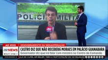 Castro diz que não receberá Moraes no Palácio Guanabara