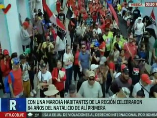Merideños marchan para celebrar natalicio de Alí Primera