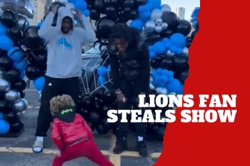 Jameson Williams and Kerby Joseph go wild after young Lions fan nails touchdown dance