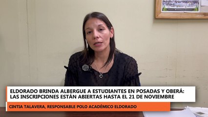 Eldorado abre inscripciones para los albergues estudiantiles en Posadas y Oberá