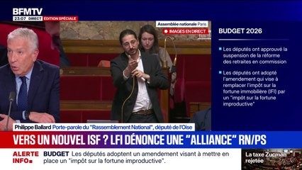 Impôt sur la fortune improductive: Philippe Ballard, député RN, déclare que le parti "a voté le texte"